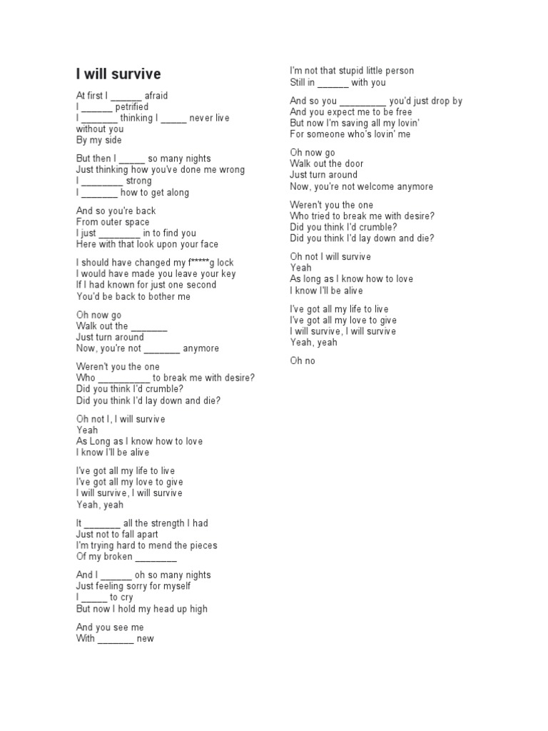 I Will Survive Cake PDF