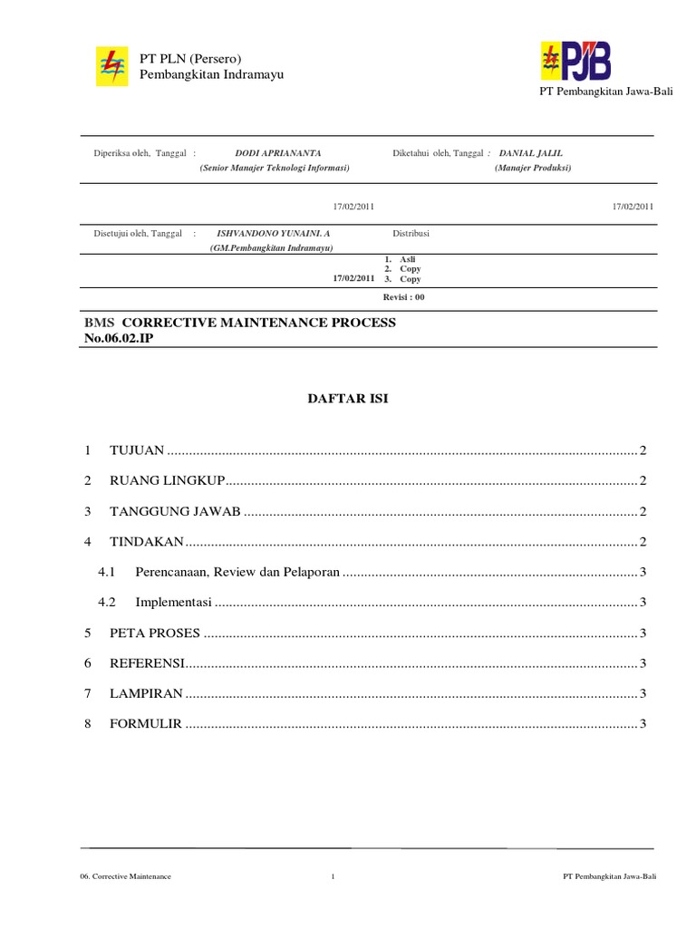 Corrective Maintenance Process No.06.02.IP | PDF