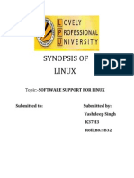 Linux Software Support Synopsis