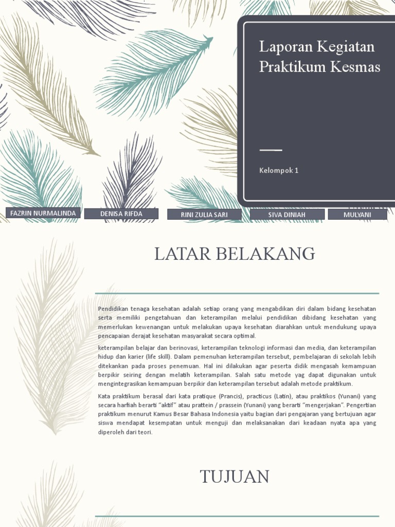Ppt Laporan Kegiatan Praktikum Kesmas | PDF