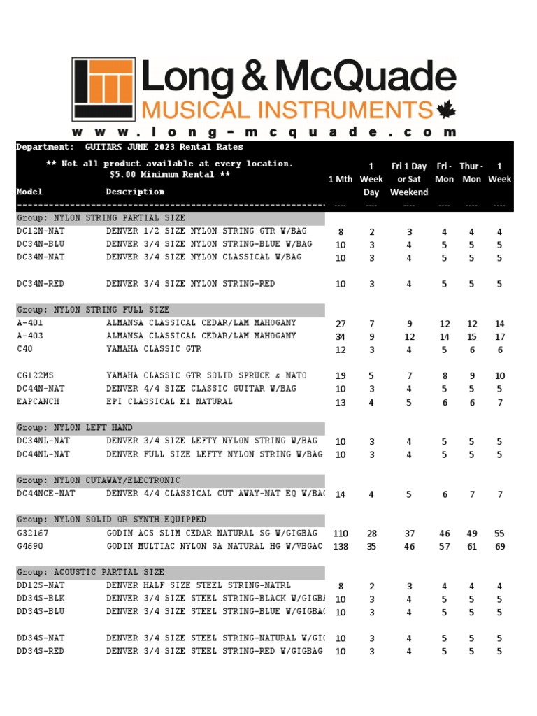 Guitar Rental PDF