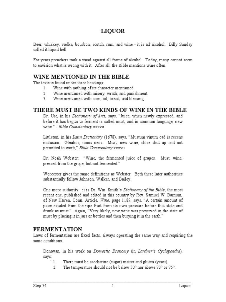 Understanding Wine in the Bible | PDF