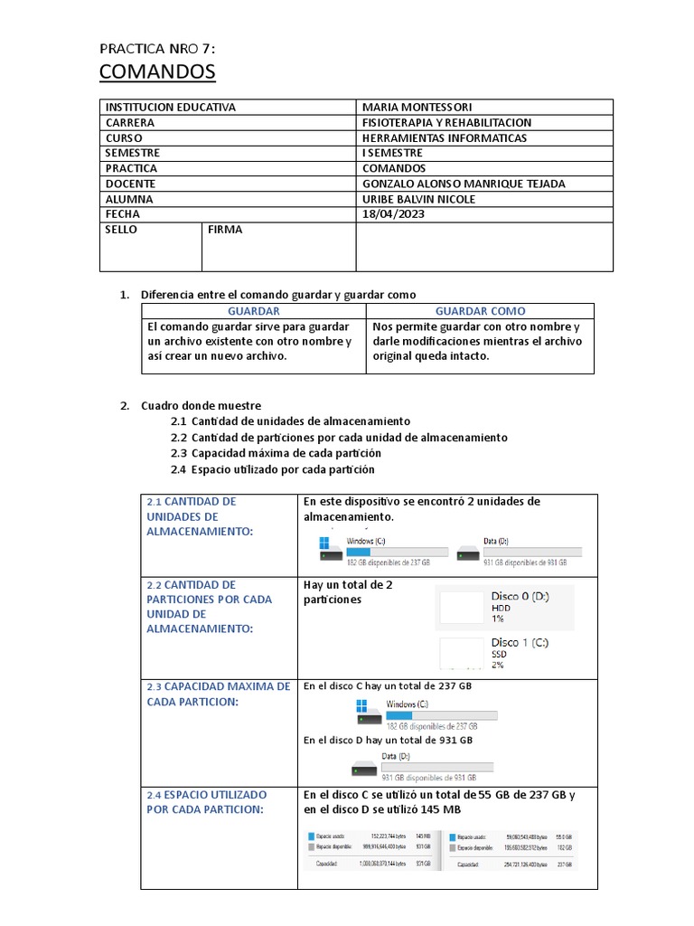 Comandos IB | PDF