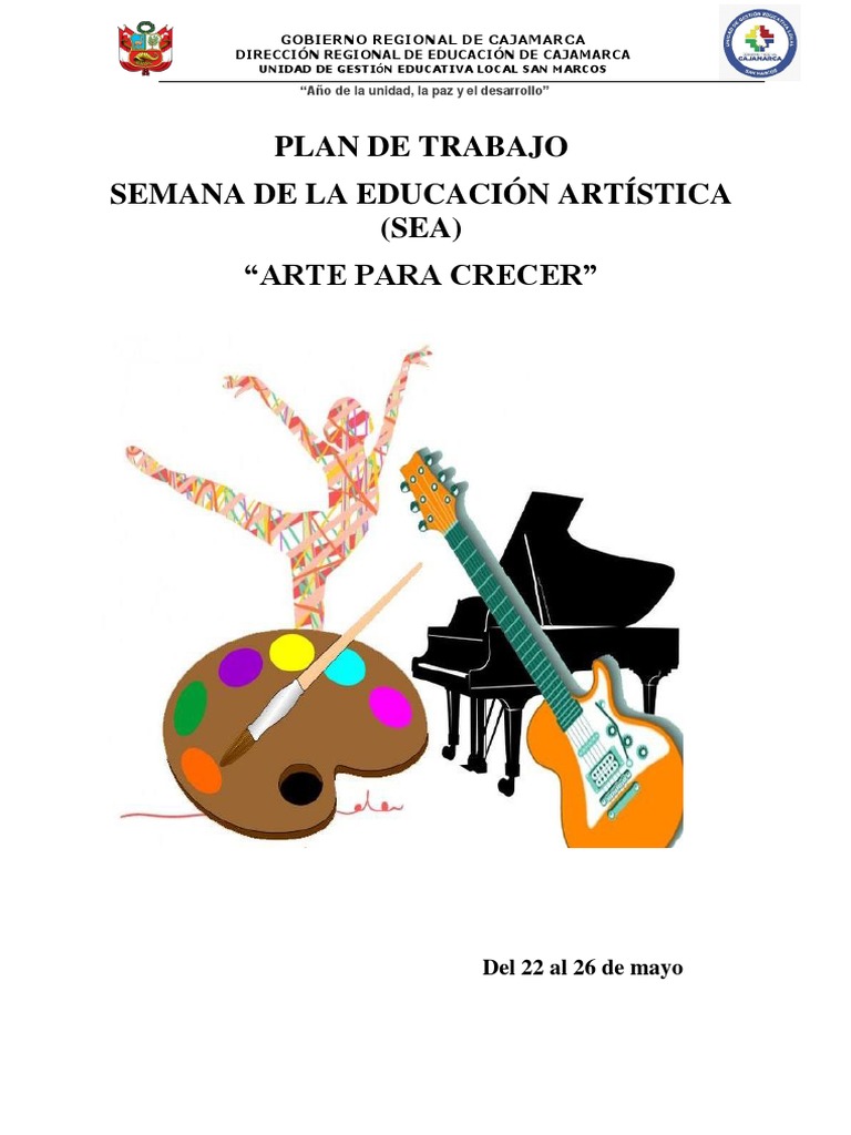 002_PLAN DE LA SEMANA DE LA EDUCACION ARTISTICA | PDF