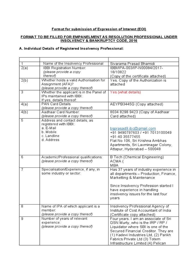 01 - Application For Empanelment | PDF
