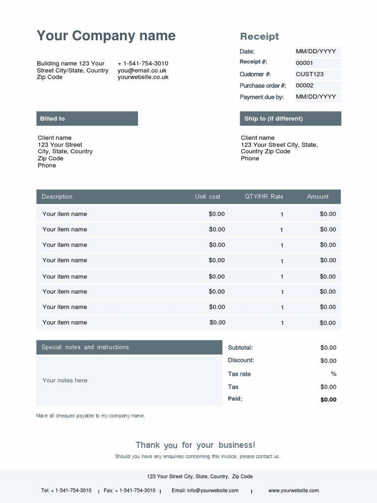 Images - Receipt Template PDF 3 | PDF