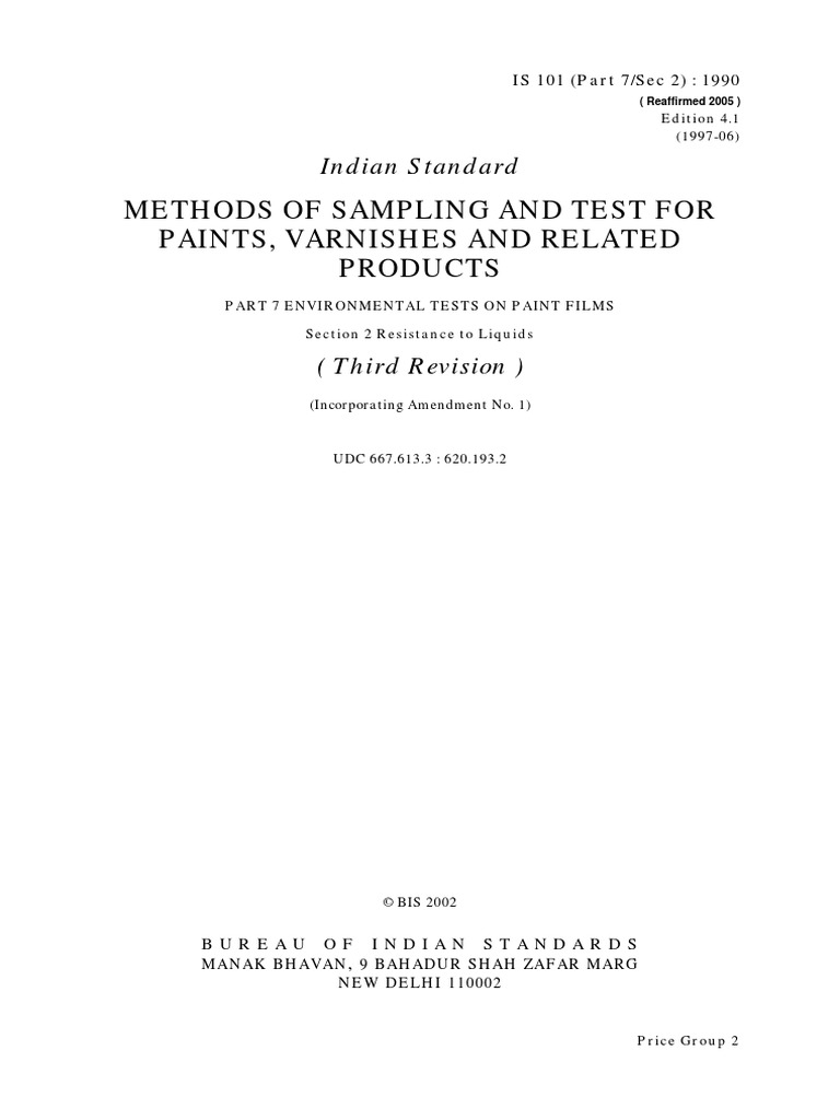 Environmental Resistance Tests for Paints | PDF