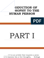 PHILOSOPY OF HUMAN PERSON