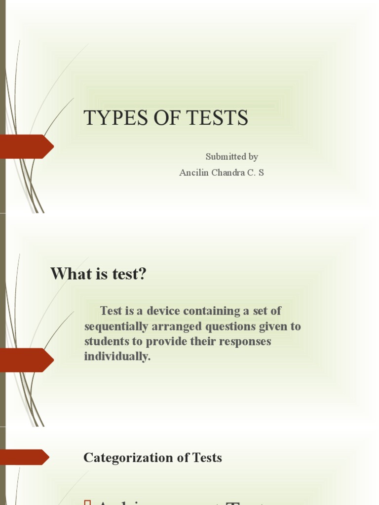 Types of Test | PDF