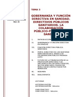 Tema 3. Gobernanza y Función Directiva en Sanidad