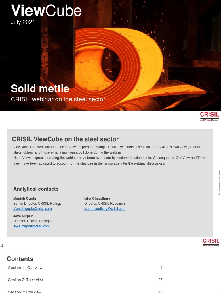 Steel Sector Insights: India 2021 | PDF | Iron Ore | Steel
