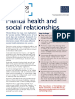 Mental Health and Social Relationships