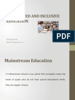 Integrated and Inclusive Education