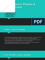 Facility Capacity Planning & Its Measurement