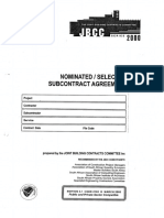 JBCC-NS Subcontract Agreement March 2005 Edition 4.1