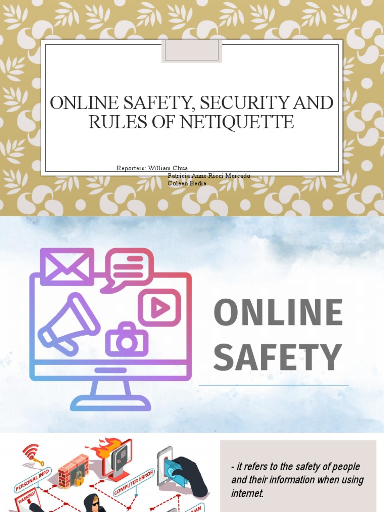 Online Safety Security and Rules of Netiquette Lesson 2 PDF
