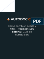 Cómo Cambiar - Aceite y Filtro - Peugeot 406 Berlina - Guía de Sustitución