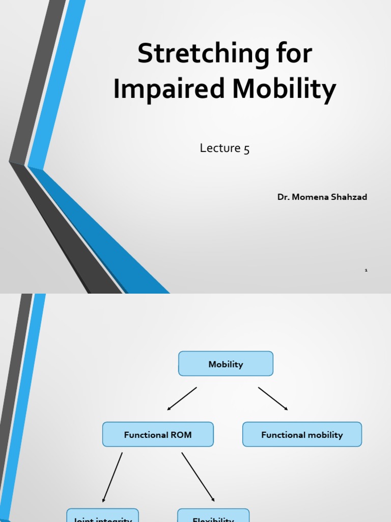 5) Stretching For Impaired Mobility Part 1 PDF Flexibility (Anatomy) Injury