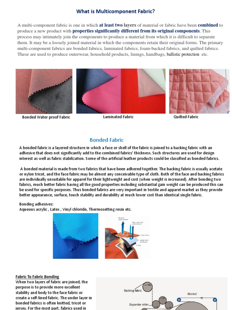 Understanding Multicomponent Fabrics | PDF | Textiles | Lamination