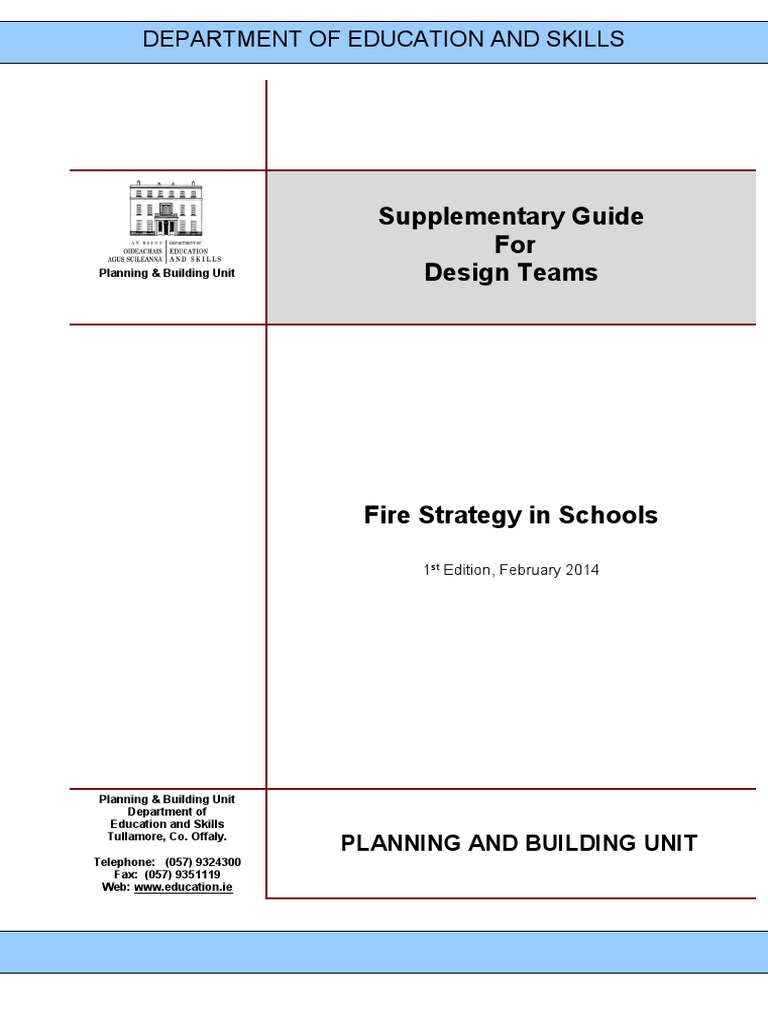 Fire Strategy Guidelines for Schools | PDF