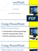 Using Powerpoint: For Igcse Students