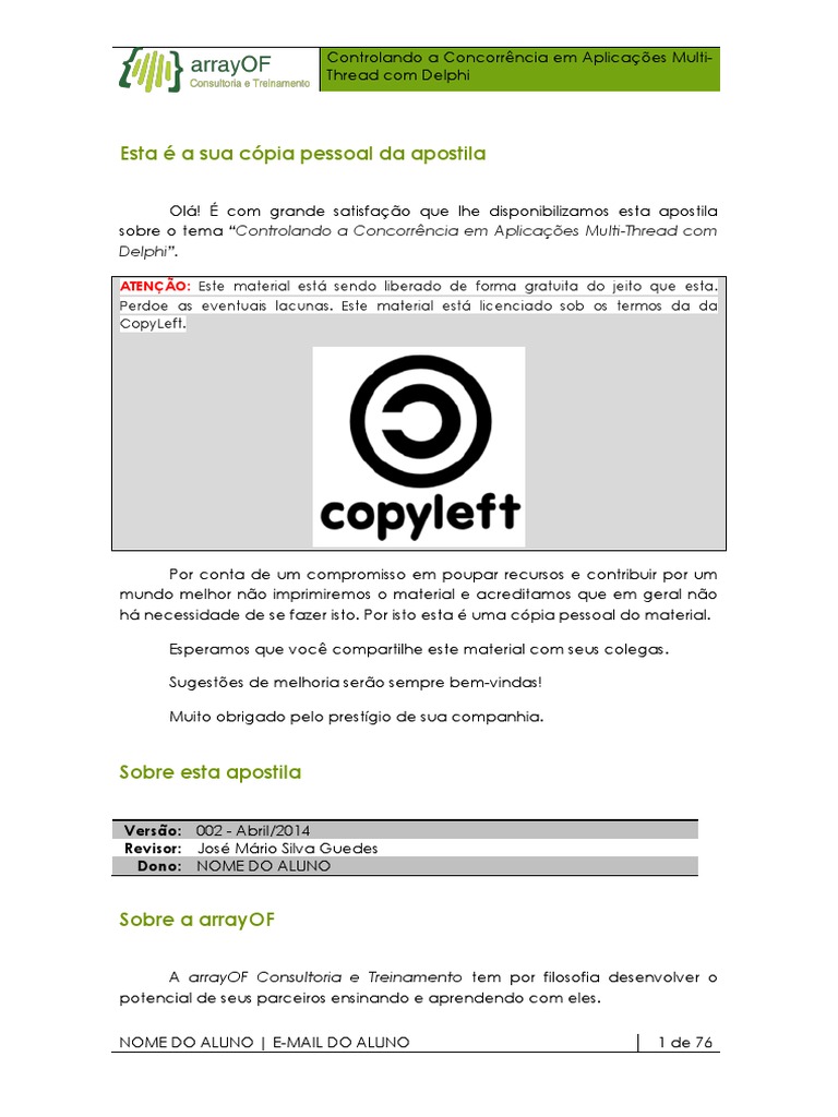 Controle de Concorrência Multi-Thread em Delphi | PDF | Negócios