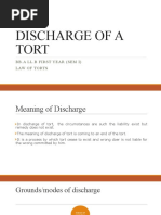 Discharge of A Tort