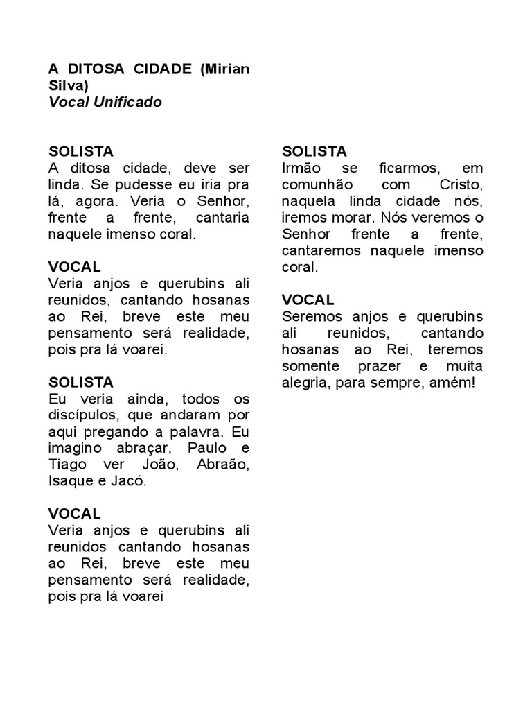 A Ditosa Cidade | PDF
