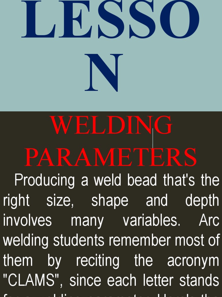 Welding Parameters PDF