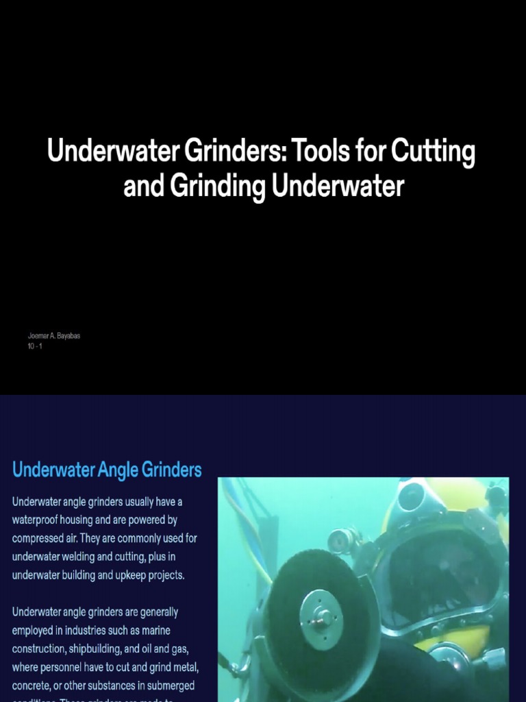 Underwater Grinding PDF