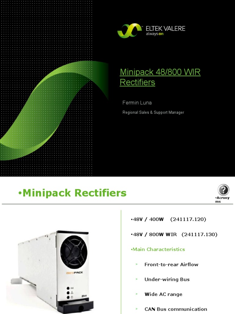 3 Minipack 48800 Rectifier Module PDF Rectifier Equipment