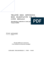 Al-Fârâbî - Traité Des Opinions Des Habitants de La Cité Idéale-Librairie Philosophique J. Vrin (1990)