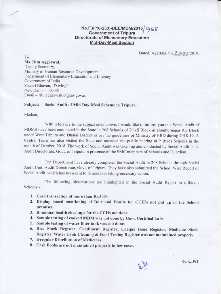 Tripura Social Audit Report Pdf