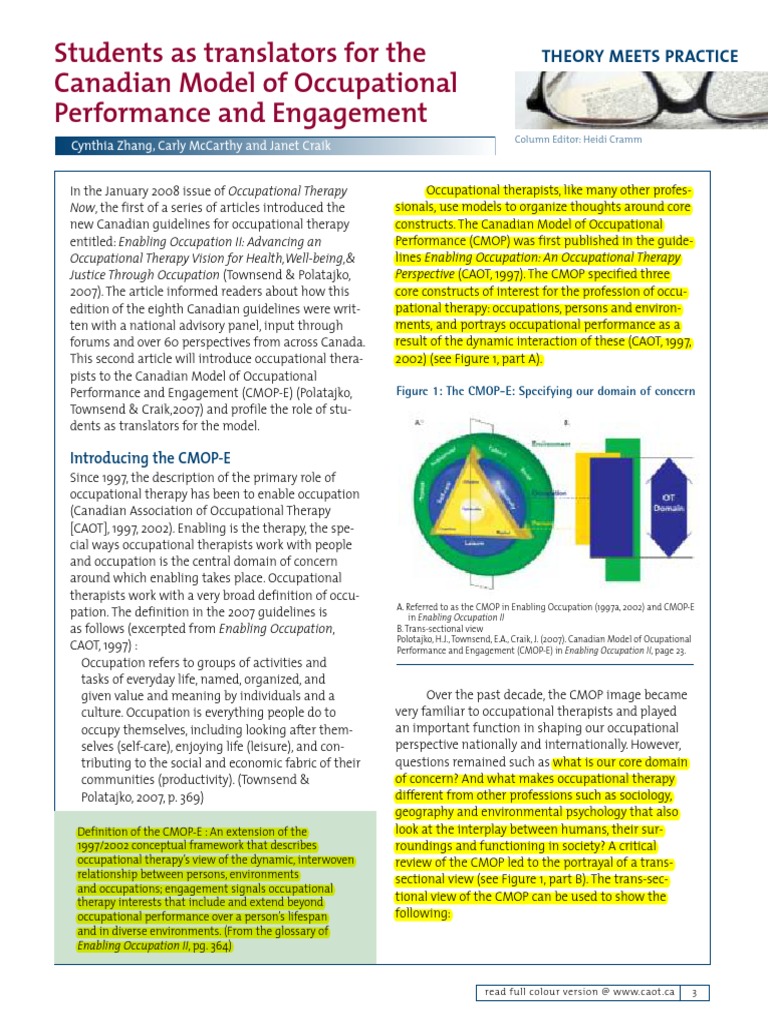 Cmope | PDF | Occupational Therapy | Health Care