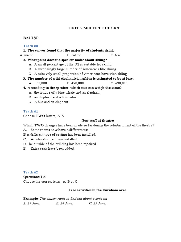 Unit 3 Mcqs Ielts Listening Pdf