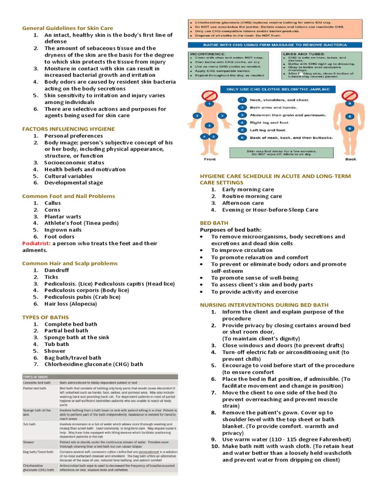 General Guidelines For Skin Care | PDF | Oral Hygiene | Clinical Medicine