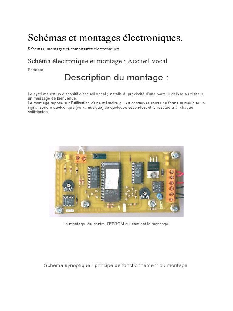 Schemas Et Montages Electroniques