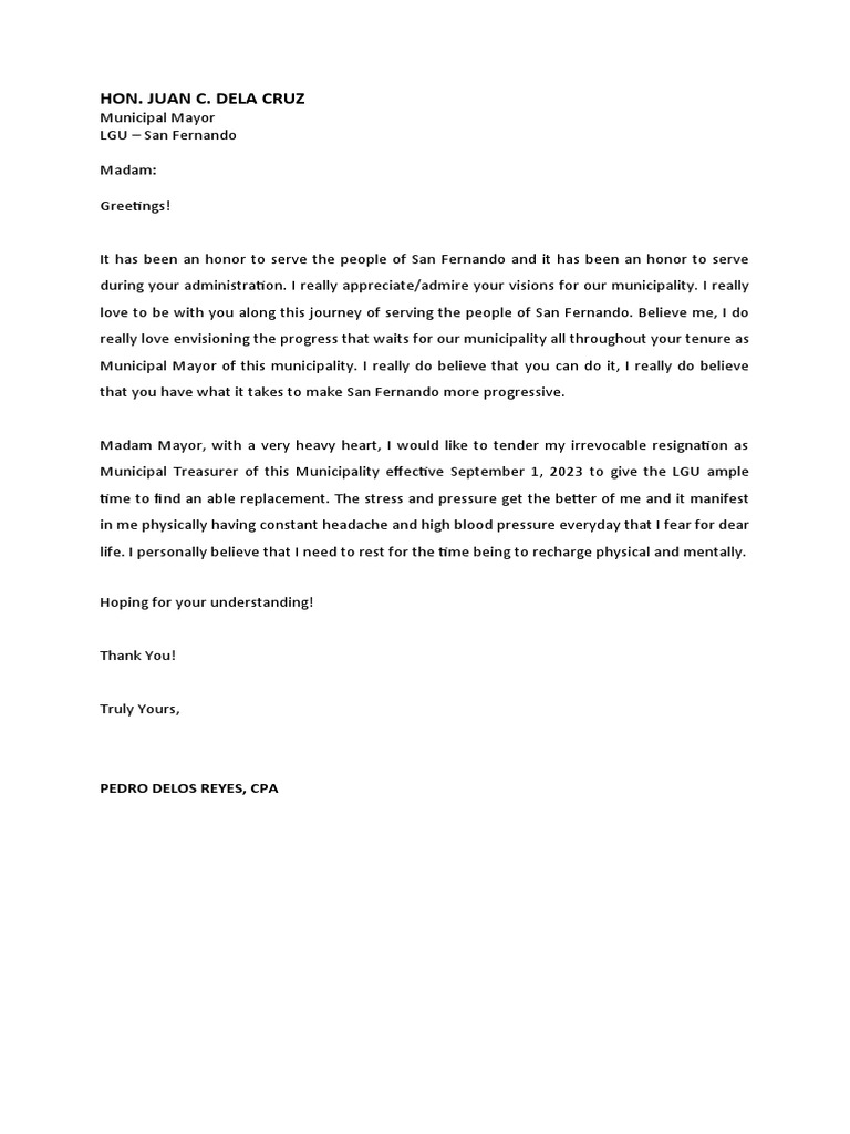 Resignation Lgu | PDF