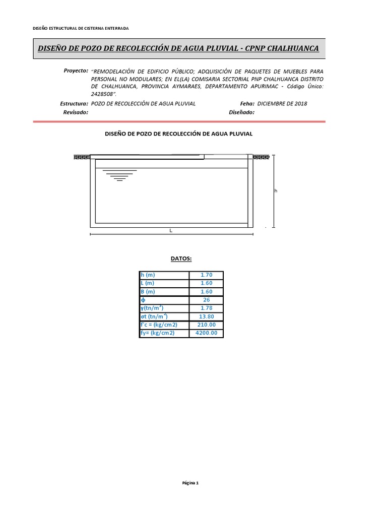 Diseño Estructura Enterrada Kalmanok Pozo de Recoleccion PDF