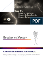 Clase 1.1. Escalares Vectores y S. Cartesiano