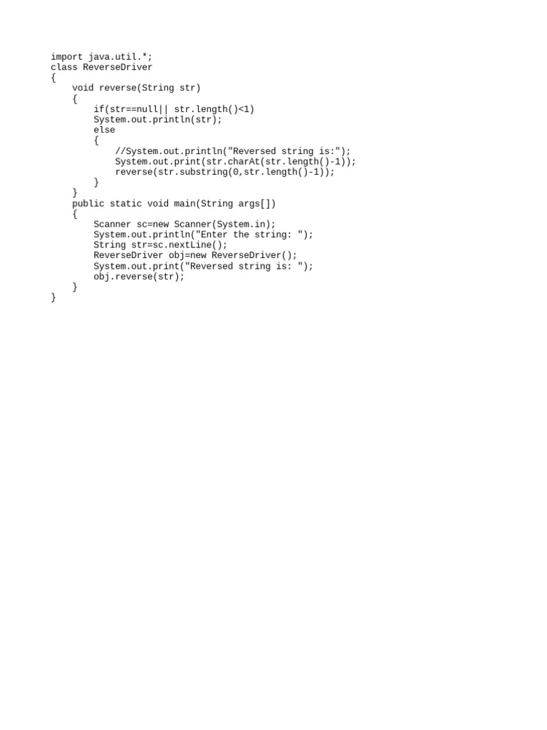String Reverse Recursion PDF