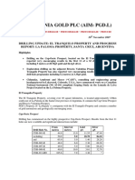 Patagonia Gold PLC (Aim: PGD.L)