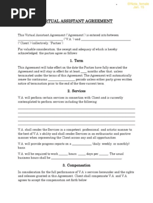 VirtualAssistantAgreement