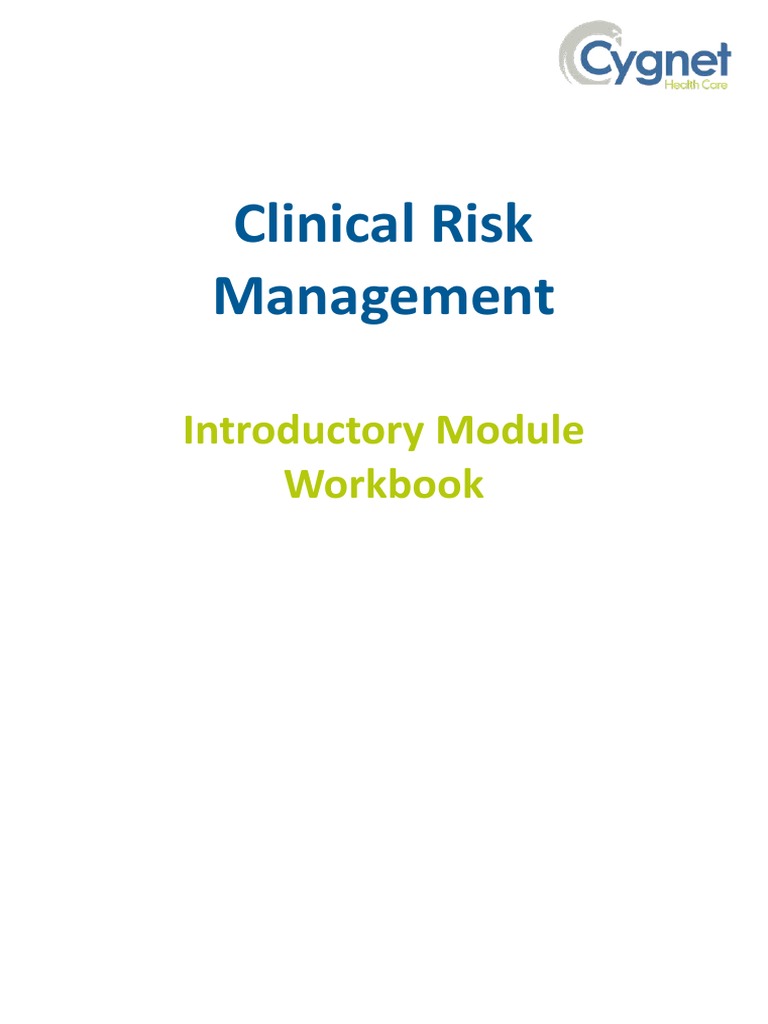Clinical Risk Management Workbook Guide | PDF | Risk | Substance Abuse