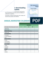 Annual Marketing Calendar