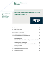 Criminality Within and Regulation of The Waste Industry