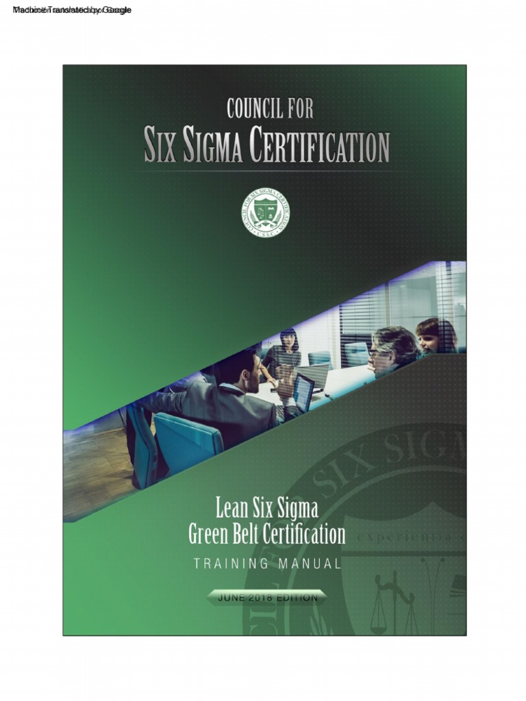 Manual Lean Six Sigma Green Belt PDF | PDF | Six Sigma | Toma de decisiones