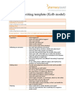 Written Reflection Kolbs Model Template