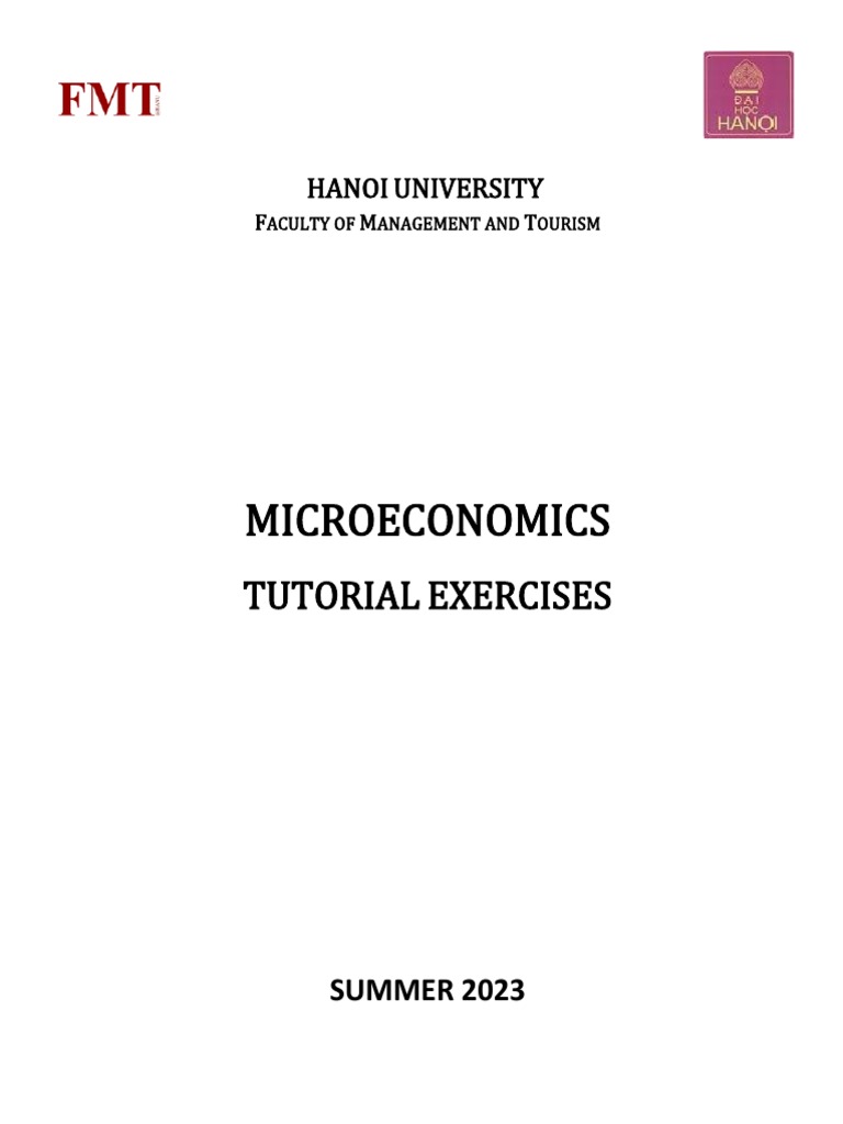 FMT - SUMMER 2023 - Tutorial Exercises | PDF | Price Elasticity Of ...