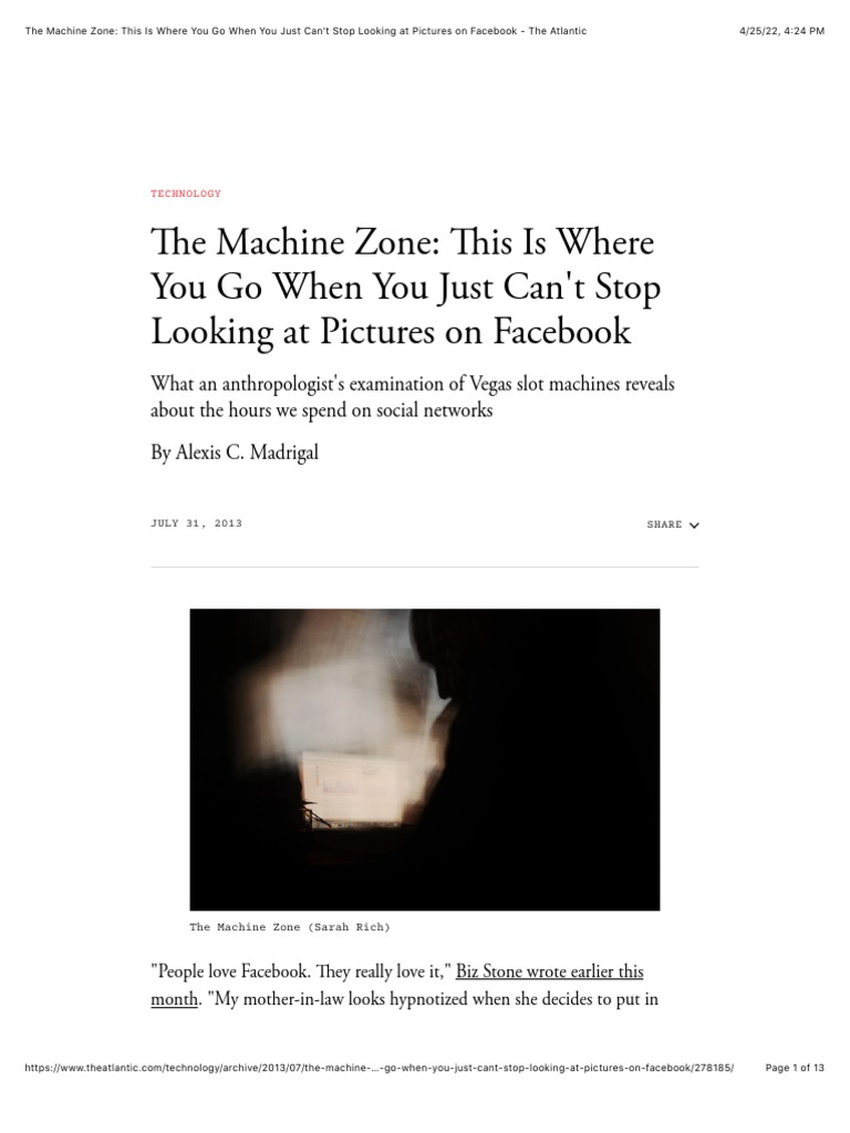 Understanding the Machine Zone | PDF | Facebook | Social Media